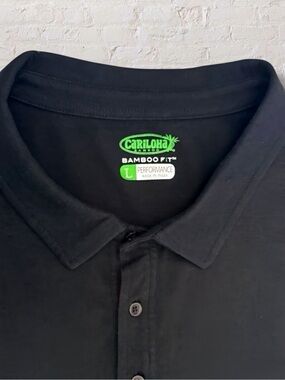 Cariloha Bamboo Fit Performance Polo Shirt Men’s Large Black | Soft Bamboo Blend